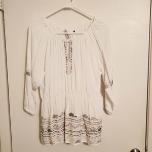 The Impeccable Pig Boho Peasant WhiteTop